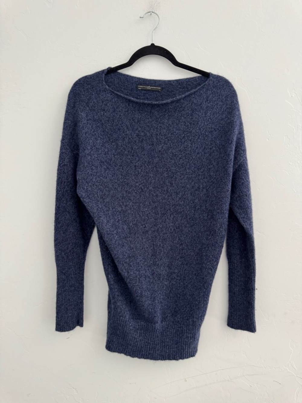 Peruvian Connection "Alix" Ultramarine Boatneck Pullover
